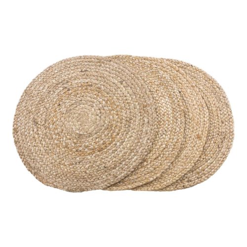 Bombay asztali alátét, jutafonat, natúr, kerek 38 cm 4 db